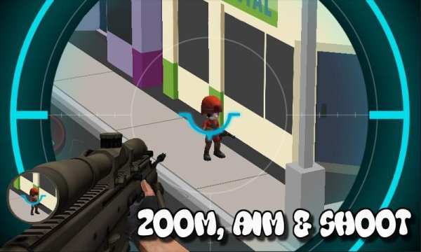 3d toon army sniper shooting screenshot 3
