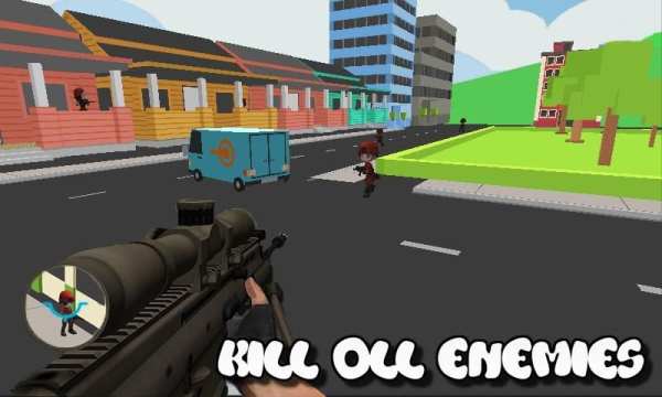 3d toon army sniper shooting screenshot 1
