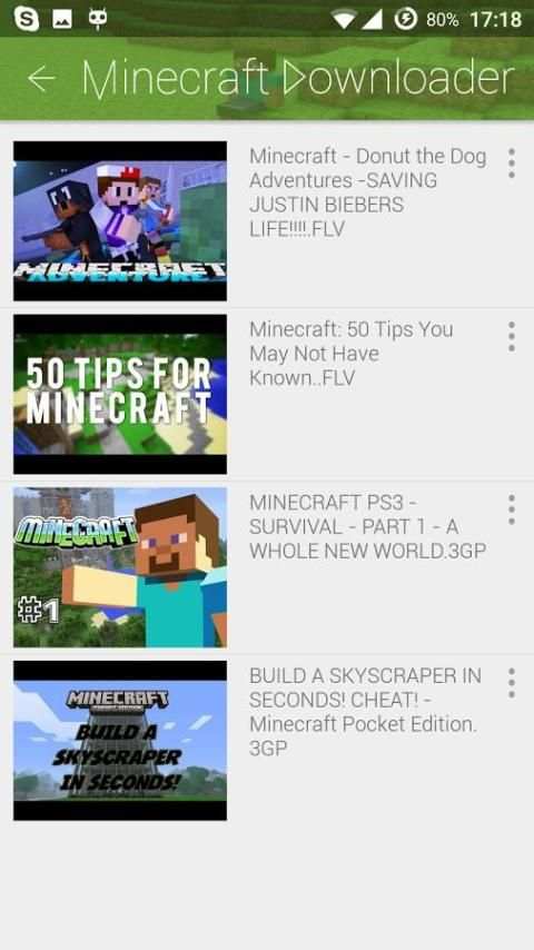 Minecraft Video Downloader screenshot 1