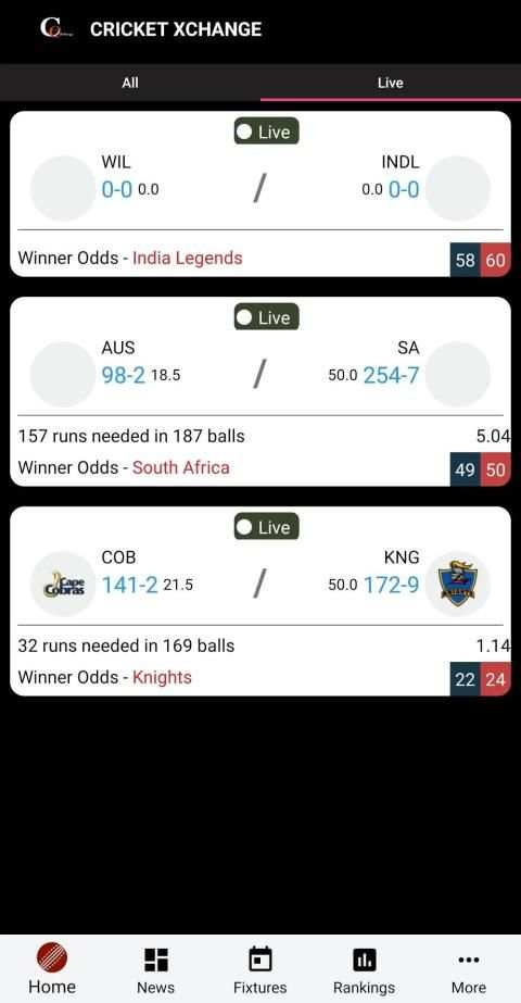 Cricket Xchange - Fast Live Line & Cricket Scores screenshot 2