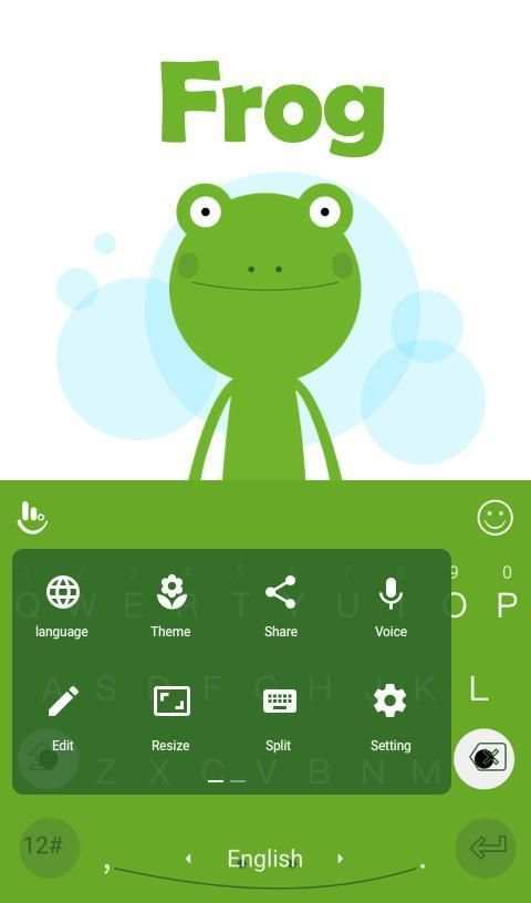 Green Frog Keyboard Theme screenshot 2