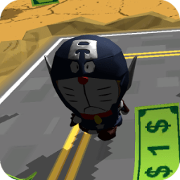 ikon 3D Captain Cat Man Run Game