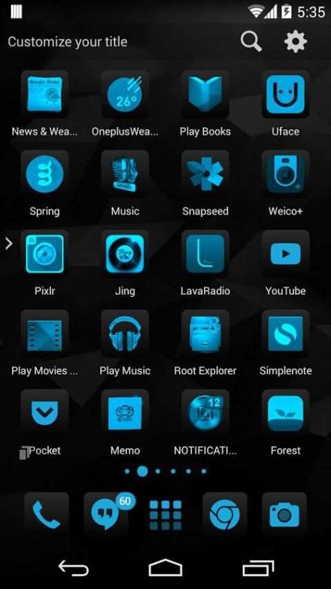 TSF Blue Theme screenshot 1