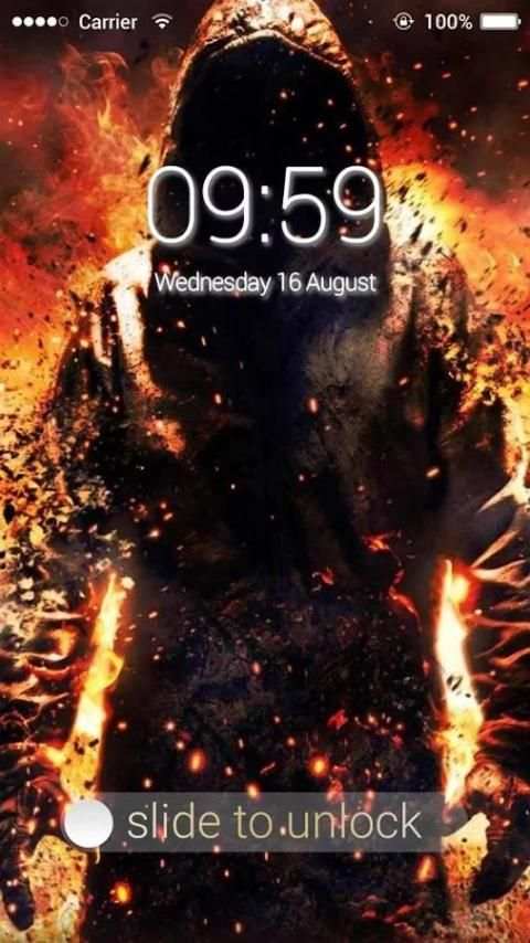 Applock Theme Fire Man screenshot 1