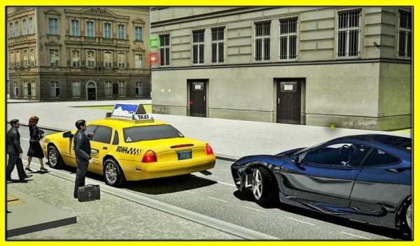 Crazy City Rush Taxi Driver 3D screenshot 2