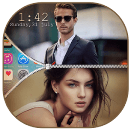 Dual Photo Zip Lock Screen иконка