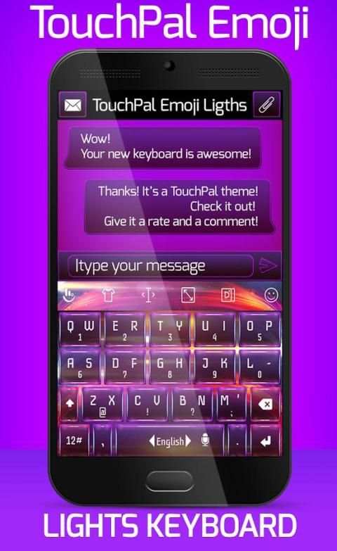 Lights TouchPal Emoji Theme screenshot 3