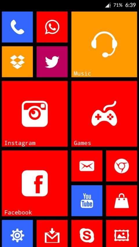 WP8 Metro Launcher स्क्रीनशॉट 2