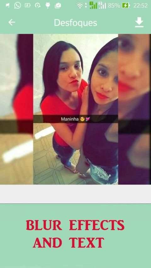 Desfocar Fundo e Carinhas Snap screenshot 6