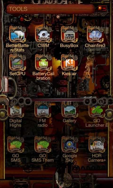 Steampunk Go Launcher Ex Theme скриншот 6