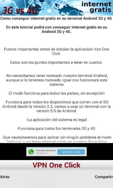 INTERNET GRATIS 3G-4G screenshot 8