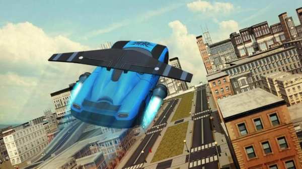 Free Flying Racing Car Driving скриншот 11