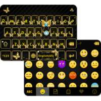 Gold Butterfly Emoji Keyboard