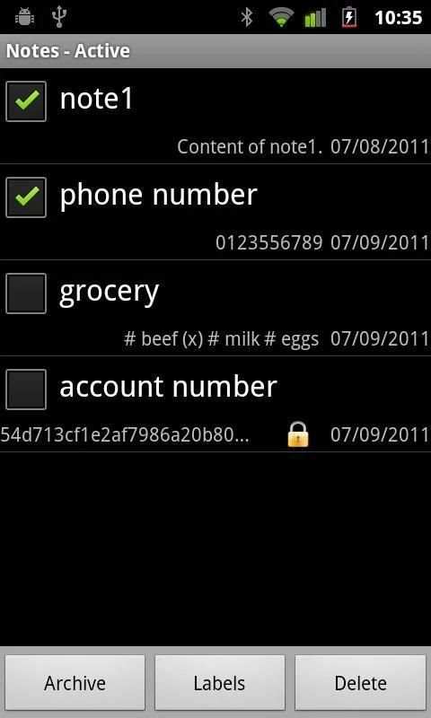 Notes screenshot 3