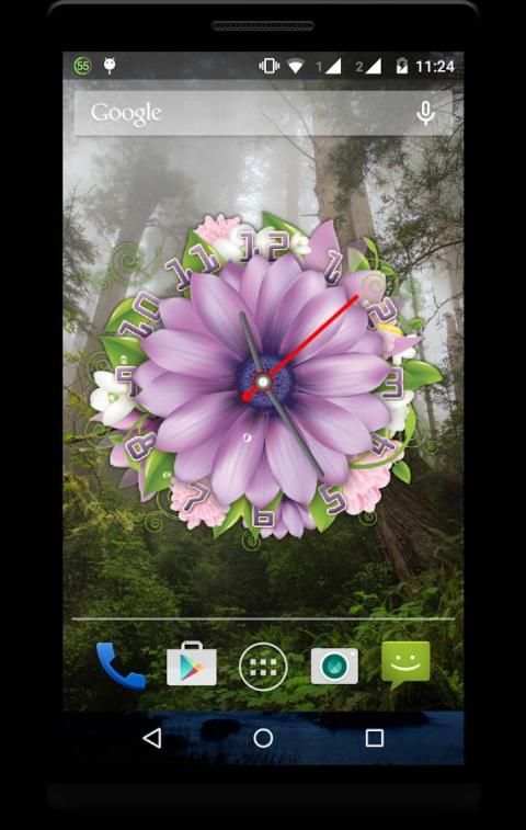 Flower Clock Live Wallpaper स्क्रीनशॉट 7