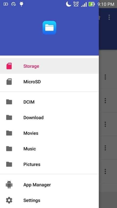 Blue File Manager 1 تصوير الشاشة