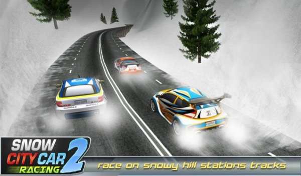 Winter Snow Car Rally Racing 2 screenshot 5