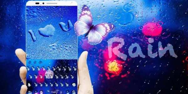Theme Blue Rain Water Drop स्क्रीनशॉट 1