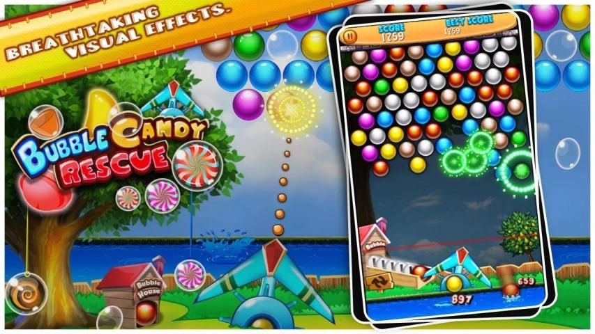 Bubble Candy Rescue स्क्रीनशॉट 1