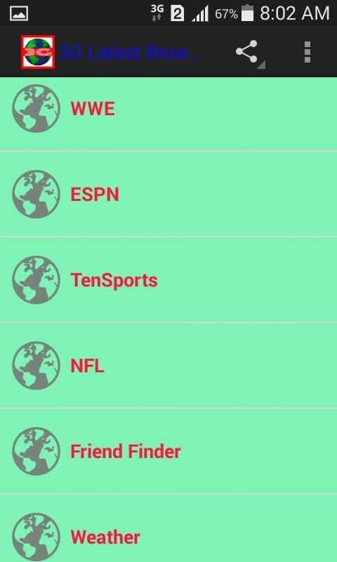 3G Latest Browser screenshot 1
