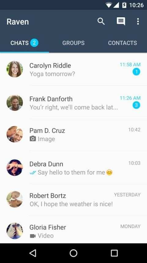 Raven Messenger - Fast & Free screenshot 1
