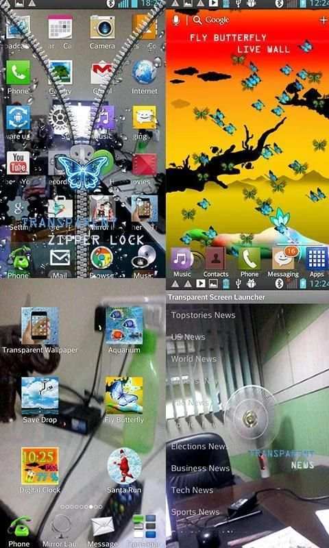 Transparent Screen Launcher 8 تصوير الشاشة