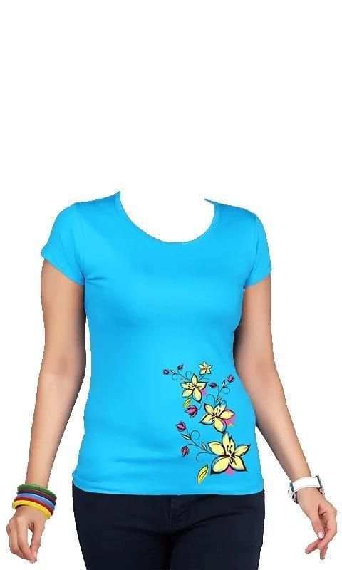 Woman T-shirt Photo Montage 1 تصوير الشاشة