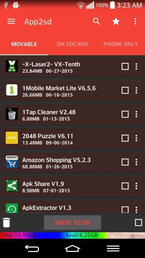 App2sd Card- AppMgr 6 تصوير الشاشة