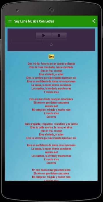 Soy Luna Musica Con Letras screenshot 1