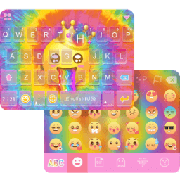 ikon Tie Dye Emoji Keyboard Theme