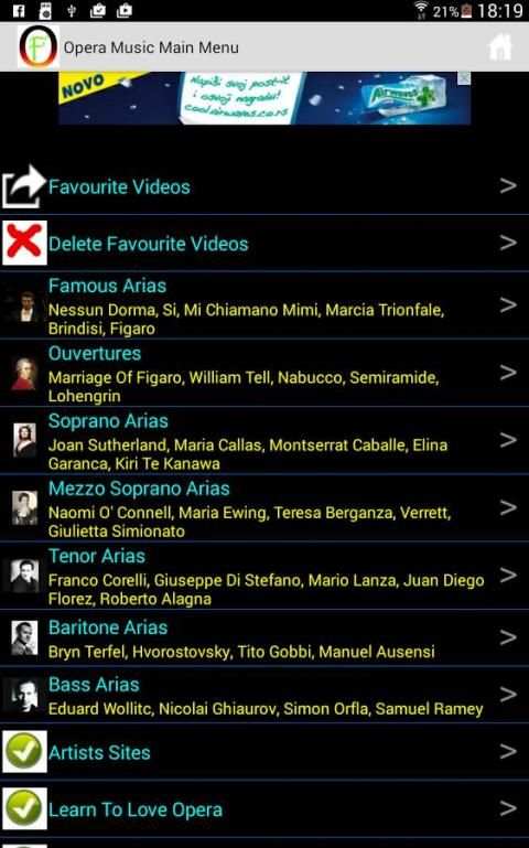 Opera Music Favorites screenshot 10