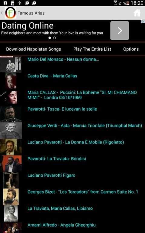 Opera Music Favorites screenshot 9