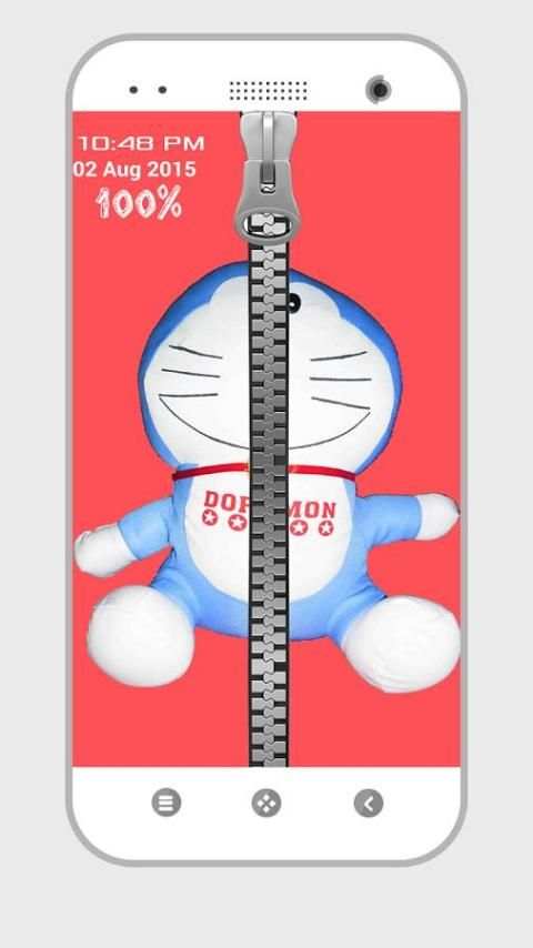 Doraemon Zipper Lock Screen 4 تصوير الشاشة