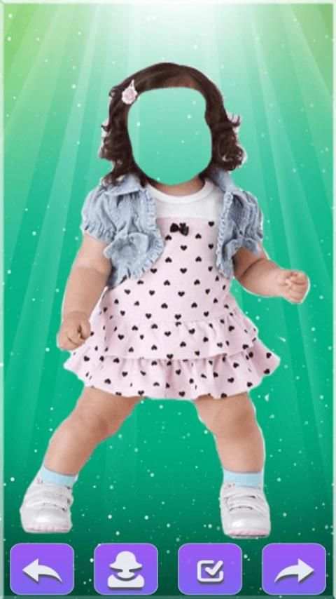 Baby Girl Photo Suit 3 تصوير الشاشة