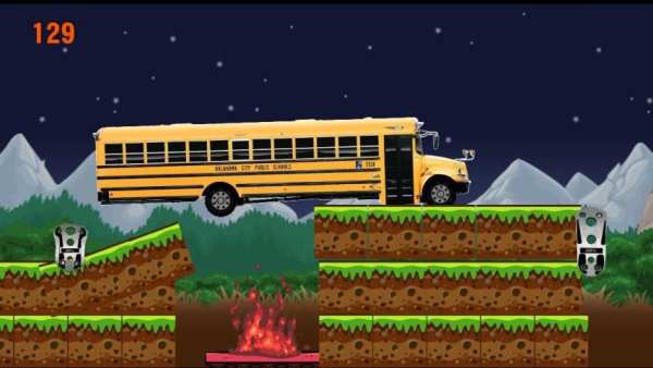 School Bus hill climb racing screenshot 1