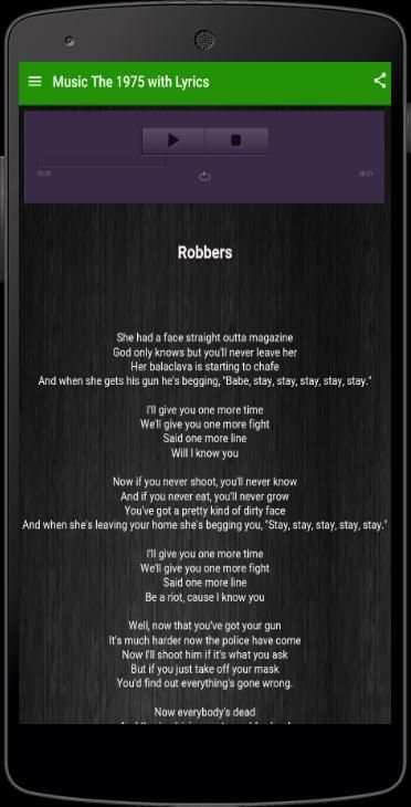 Music The 1975 with Lyric screenshot 1