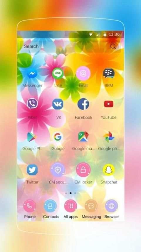 Colourful Flowers Theme screenshot 2