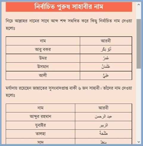 শিশুর সুন্দর ও অর্থপূর্ণ নাম скриншот 4