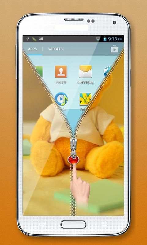 Teddy bear Zipper Lock screenshot 3