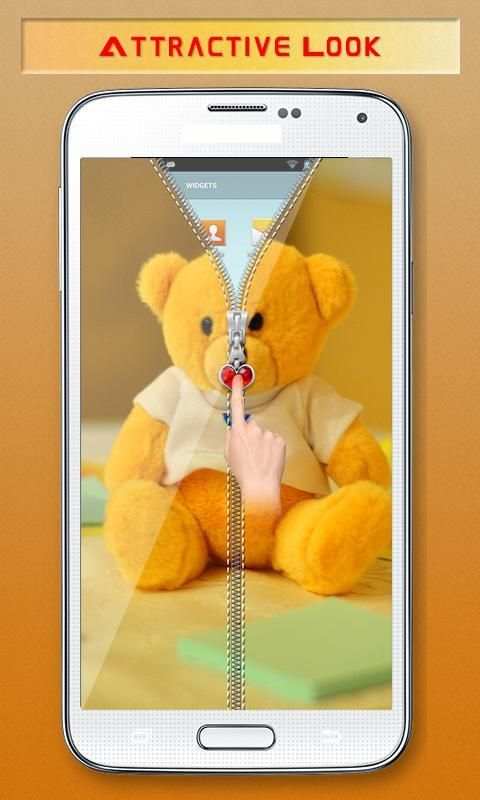 Teddy bear Zipper Lock screenshot 4