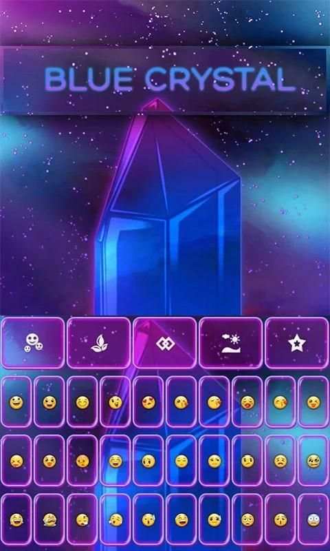 Blue Crystal Keyboard screenshot 2