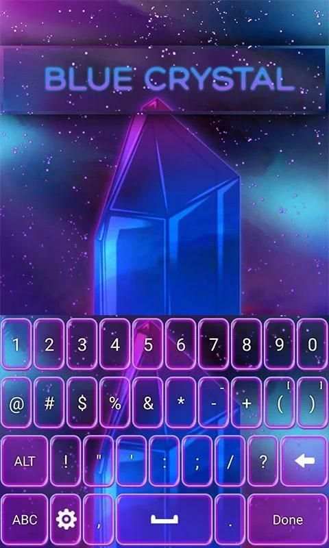 Blue Crystal Keyboard screenshot 1