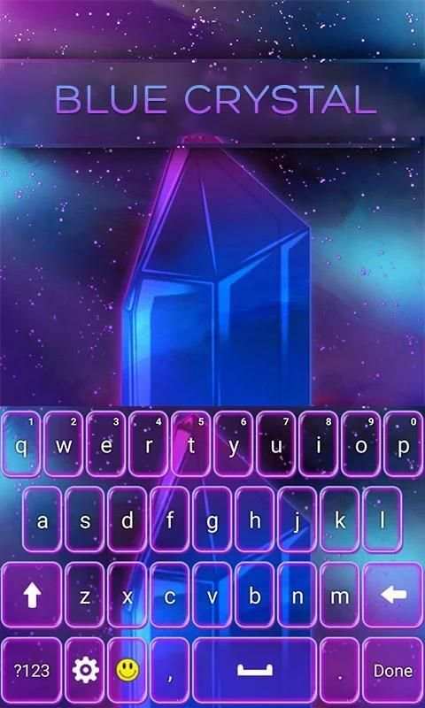 Blue Crystal Keyboard screenshot 3