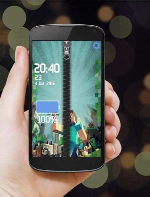 Screen Lock Minecraft Zipper скриншот 2