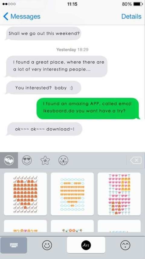 Classic theme Emoji Keyboard screenshot 1