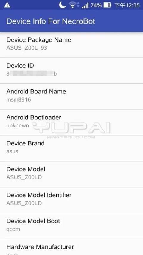 Device Info For NecroBot 2 تصوير الشاشة