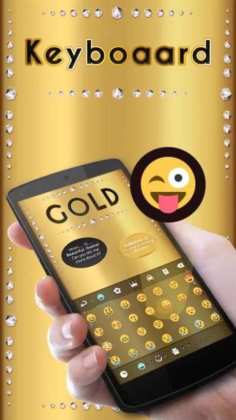 gold go keyboard theme screenshot 6
