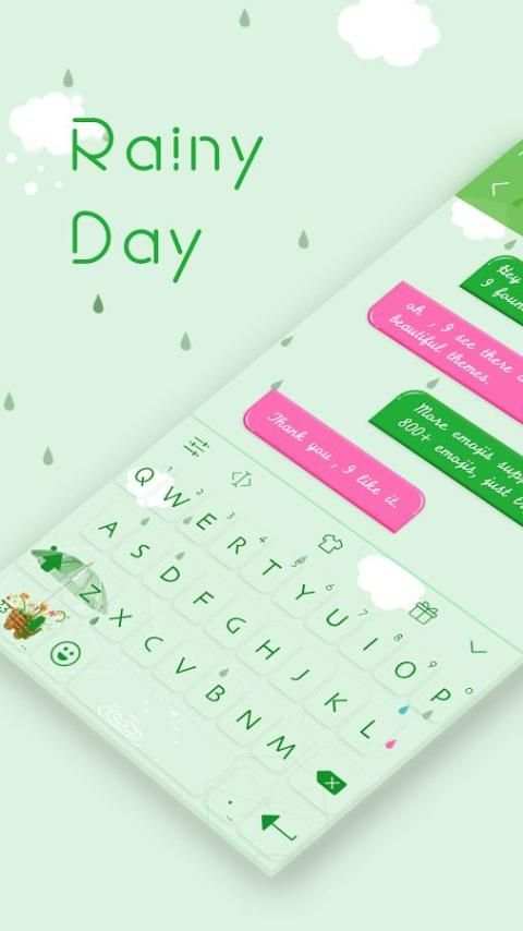 Emoji Keyboard-Rainy Day स्क्रीनशॉट 1