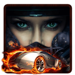 RACING CAR ON FIRE आइकन