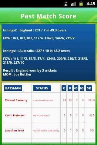 Cricket live score App screenshot 5
